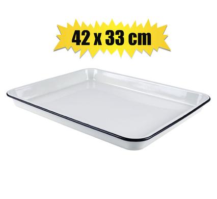 TRAY 42x33cm ENAMEL RECTANGULAR