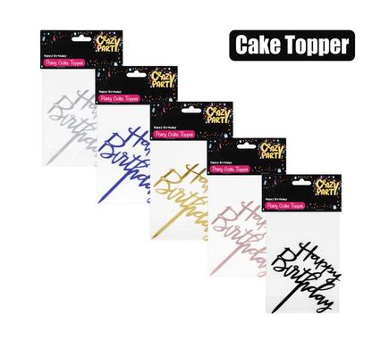 CAKE TOPPER-HAPPY BIRTHDAY 1PC