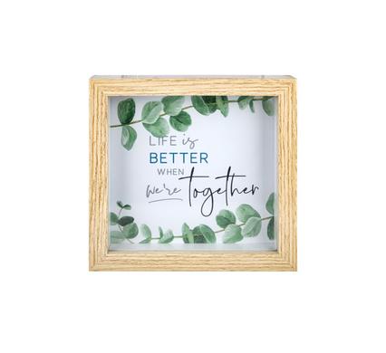 PLAQUE MDF FAMILY IN HOME 16x16cm