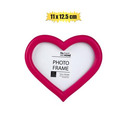 PICTURE-FRAME PL HEART-SHAPE 11x12.5cm