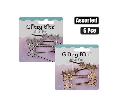 HAIR Stylish PINS ASSTD 6PCE