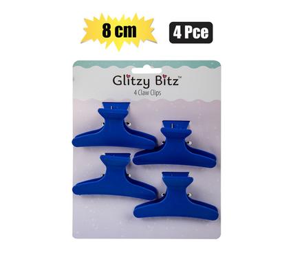 HAIR PINS 4PC BUTTERFLY CLIPS 8cm