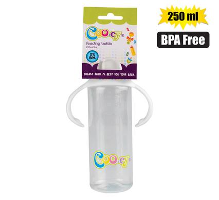 COOEY FEEDING BOTTLE 250ml ROUND HANDLS