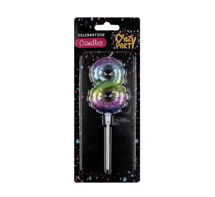 CANDLES BIRTHDAY BALLOON-8 RAINBOW 5m