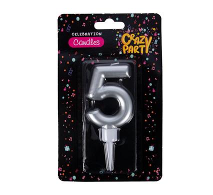 CANDLES BIRTHDAY LARGE FOIL NUMBERS-5