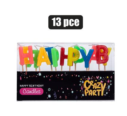 CANDLES BIRTHDAY LETTERS 13PCE