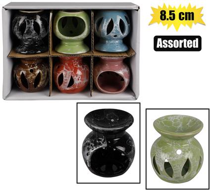 OIL-BURNER CERAMIC 8.5CM ASSTD