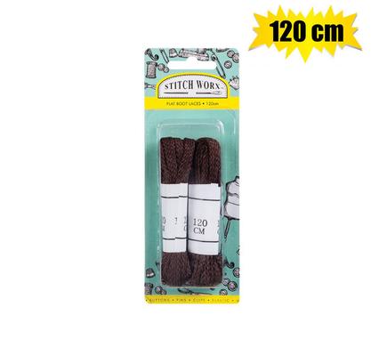 HABERDASHERY SHOE LACES 120cm BROWN