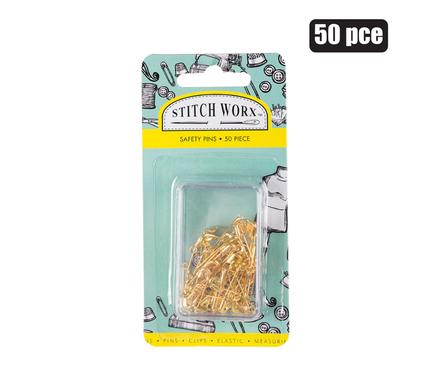 HABERDASHERY SAFETY PINS 50PC SMALL
