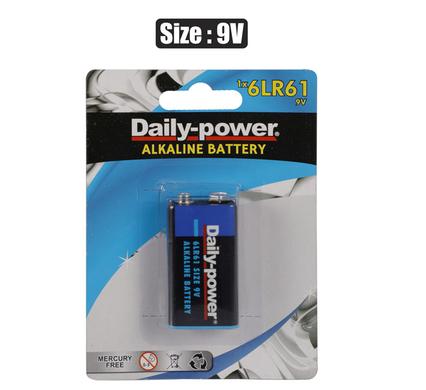BATTERIES ALKALINE SIZE:9VOLT 1PC BLISTR