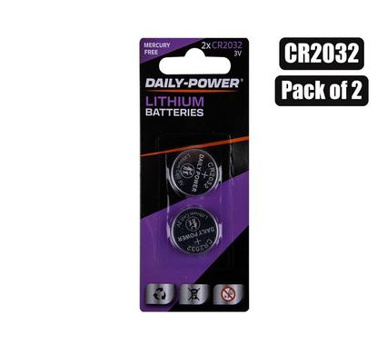 BATTERIES LITHIUM CR-2032(3V) CARD-OF-2