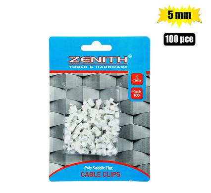 CABLE-CLIPS P/SADLE FLAT 5mm 100x ZENITH