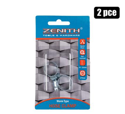 HOSECLAMP WORM-DR GALV 10-22mmx2 ZENITH