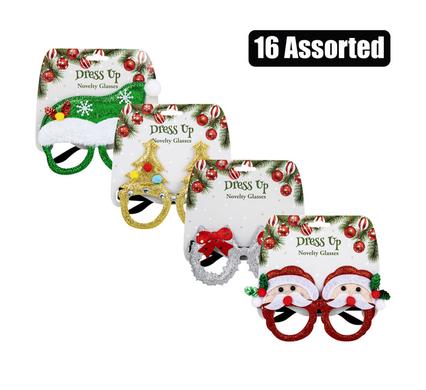 XMAS DRESS UP NOVELTY GLASSES