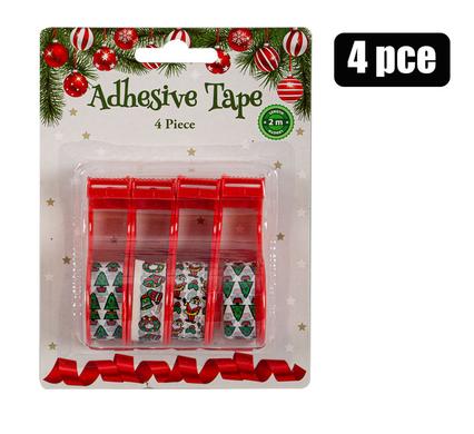 XMAS STATIONERY TAPE 4PC