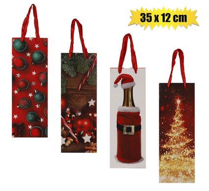 XMAS STATIONERY GIFT BAG ASSTD 35x12cm