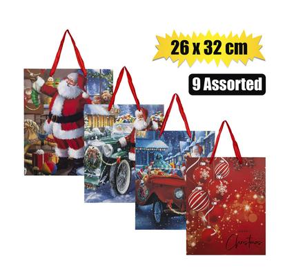 XMAS STATIONERY GIFT BAG LARGE 26x32cm