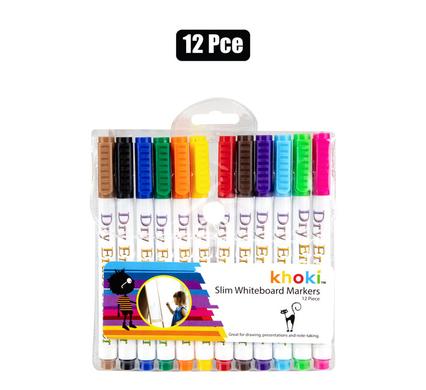 MARKER WHITEBOARD SLIM 12PCE