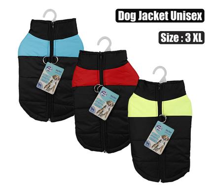 PET DOG JACKET WITH ZIP UNISEX-3XL