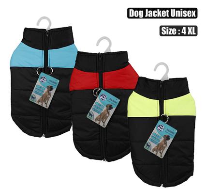 PET DOG JACKET WITH ZIP UNISEX-4XL