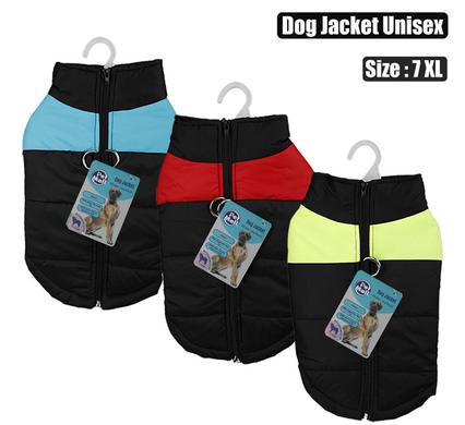 PET DOG JACKET WITH ZIP UNISEX-7XL
