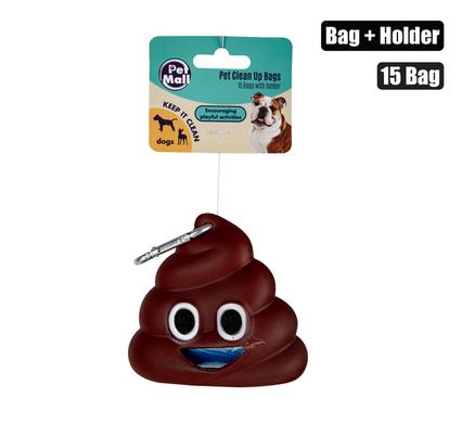 PET DOG CLEAN-UP BAGS+HOLDER 15 BAGS