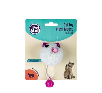 PET CAT TOY PLUSH MOUSE WITH BELL