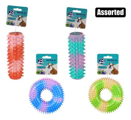 PET DOG TOY RING/STICK TPR SPIKED