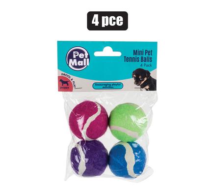 PET TOY MINI TENNIS BALLS PK-4