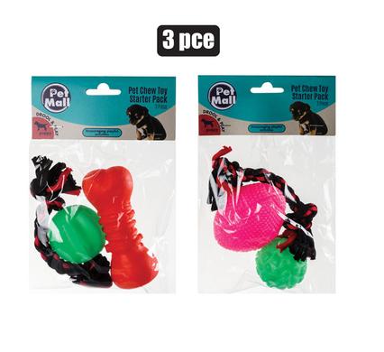 PET TOY PUPPY STARTER PACK 3PCE