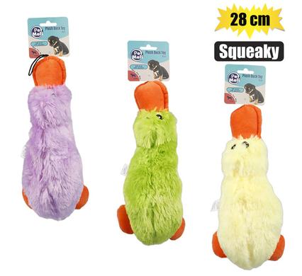 PET PUPPY TOY DUCK WITH SQEAKER ASS 28cm