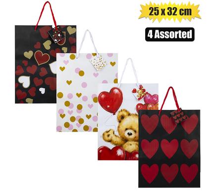 GIFT-BAG PAPER LRG 25x32cm LOVE