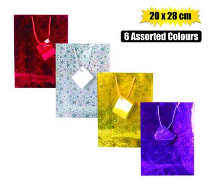 GIFT-BAG METALLIC PPR MED 20x28cm MATT