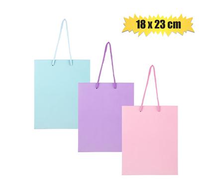 GIFT-BAG PASTEL COLOR MED 18x23cm