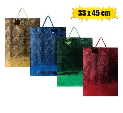 GIFT-BAG METALLIC PAPER JMB 33x45cm EMB