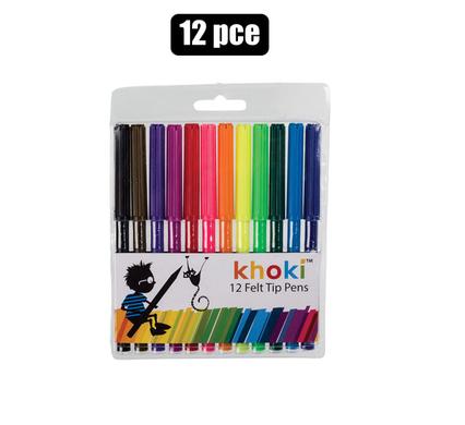 ART+CRAFT FELT-TIP PENS 12PCE