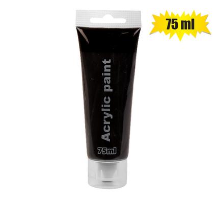 ART+CRAFT PAINT ACRYLIC TUBE 75ml BLACK