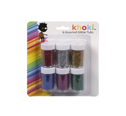 ART+CRAFT GLITTER 6PCE TUBS