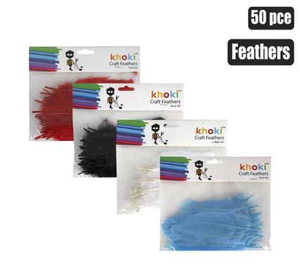 ART+CRAFT ACCESSORIES FEATHERS 50PCE