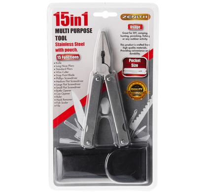 P/TOOL 15-IN-1 S/S W/POUCH