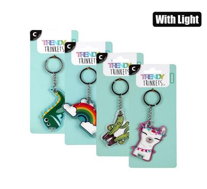 KEYCHAIN W/LIGHT NOVELTY DESIGN
