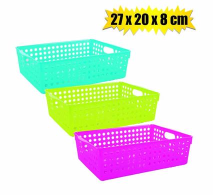 BASKET PL RECTANGULAR 27x20x8cm