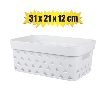 BASKET PL TRIANGLE PATTERN 31x21x12cm