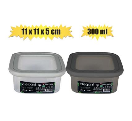 CANNISTER ELEGANT 300ml 11x11x5cm