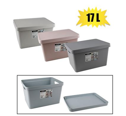 STORAGE BOX PL VINTO DESIGN 17L W/LID