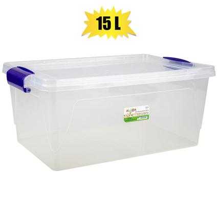 STORAGE BOX CLEAR 15L 22x42x17cm