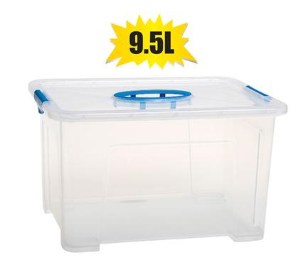 STORAGE BOX CLEAR GO2 9.5L 33x25x19cm