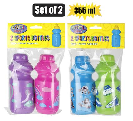 WATER-BOTTLES PL SPORTS 355ml SET-OF-2
