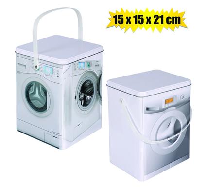 STORAGE TIN WASHING MACHINE 15x15x21cm