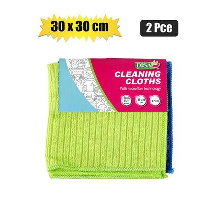 CLOTH MICROFIBRE 30x30cm 2PCE PLAIN